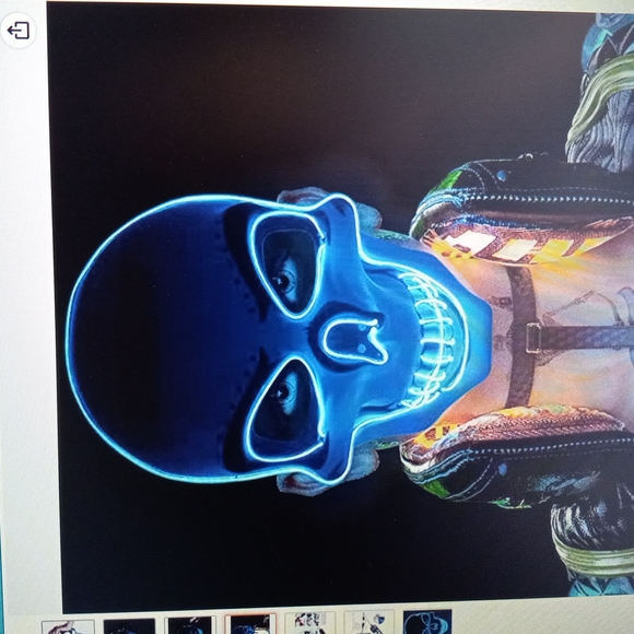 Halloween The Purge Mask Light Up Scary Kiss ME Mask EL Wire LED Mask - Picture 4 of 7